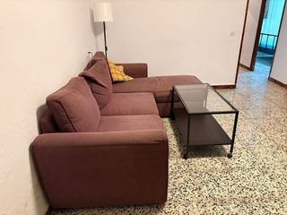 Chaiselongue morado tela