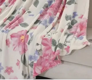 Manta Franela 230x200cm Flores Nueva