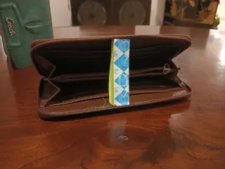 Cartera Coach de cuero verde