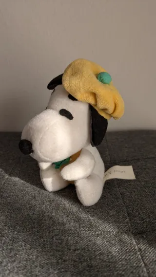 Peluche Snoopy pittore con berretto giallo