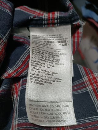 Camisa Levi's cuadros hombre Talla M