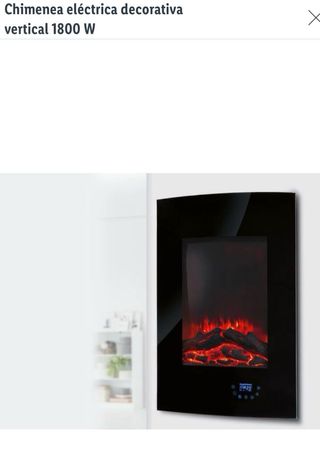 Chimenea eléctrica negra