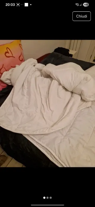 Coperte bianche in poliestere 2 singoli e una matr