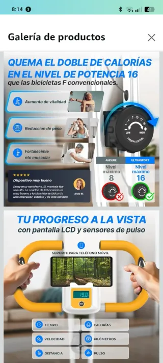 Bicicleta Estática Ultrasport Plegable