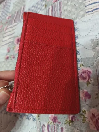 Cartera Tarjetero Roja Stradivarius