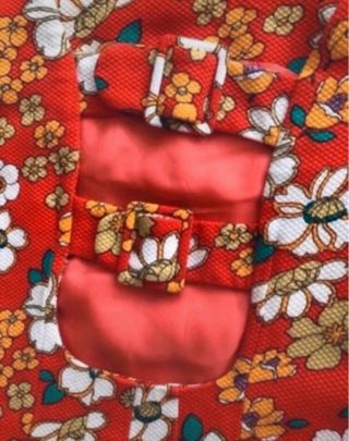 Vestido mini floral vintage T.38