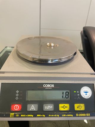 Pendientes Diamante Oro 18K Perla