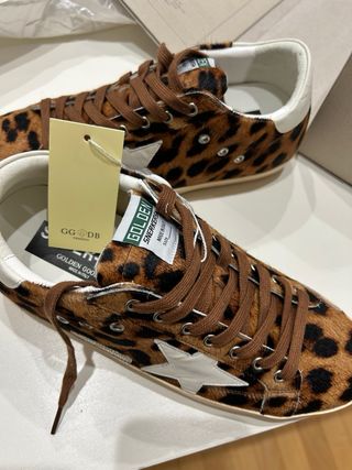 Golden Goose Bambas animal print