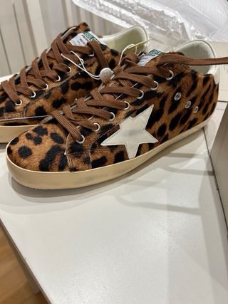 Golden Goose Bambas animal print