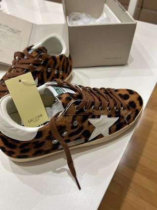 Golden Goose Bambas animal print