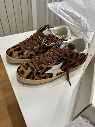 Golden Goose Bambas animal print