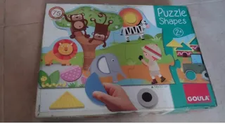 Puzzle Safari con animales y niño