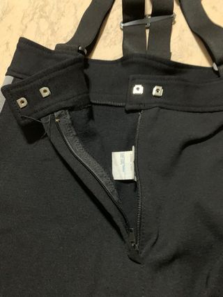 Pantaloni con bretelle da moto invernali neri