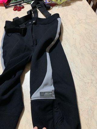 Pantaloni con bretelle da moto invernali neri