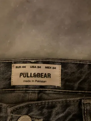 Pantalón Baggy Pull&Bear Talla 44 Gris