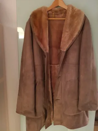 Abrigo Mouton Beige/Marrón