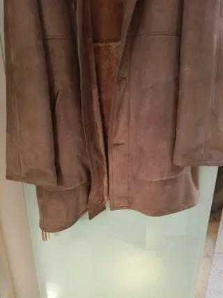 Abrigo Mouton Beige/Marrón