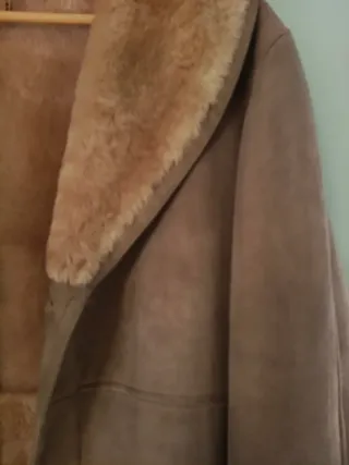 Abrigo Mouton Beige/Marrón