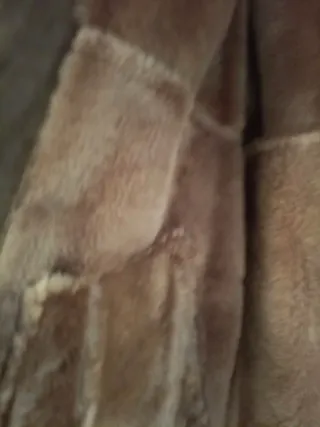 Abrigo Mouton Beige/Marrón