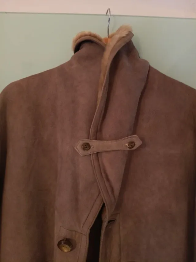 Abrigo Mouton Beige/Marrón