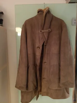 Abrigo Mouton Beige/Marrón