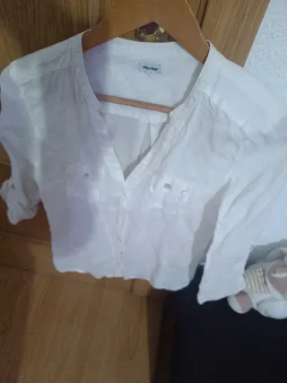 Blusa Lino Blanca como nuevo