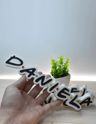 Cartel Nombre Estilo Friends Personalizado