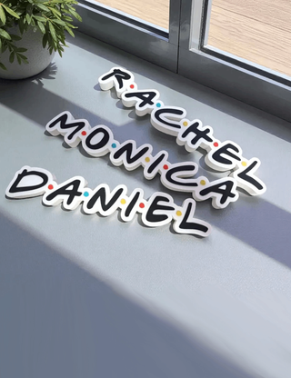 Cartel Nombre Estilo Friends Personalizado