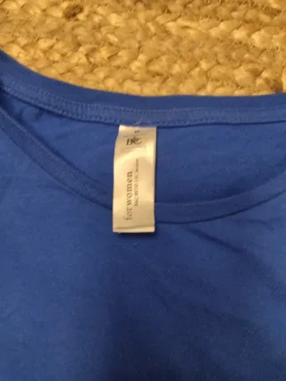 Camiseta chica azul flores