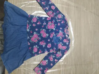Vestito bambina 30 mesi blu con fiocco