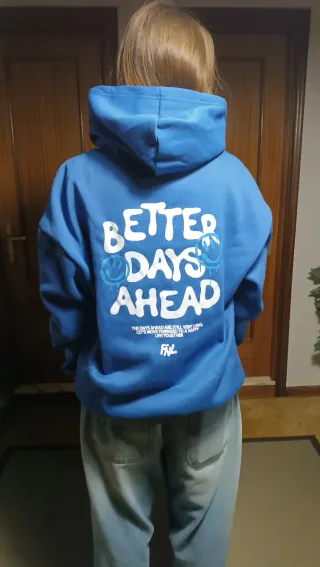 Sudadera azul polar como nueva