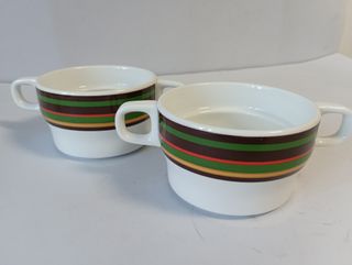 Dos Tazas porcelana Bidasoa 80, vintage.