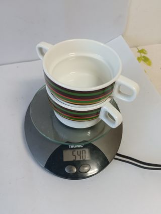 Dos Tazas porcelana Bidasoa 80, vintage.