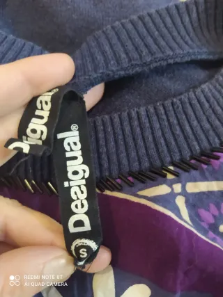 Jersey Desigual azul y morado estampado