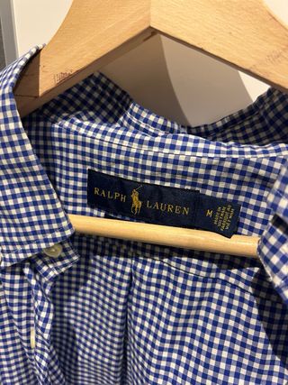 Camisa Ralph Lauren cuadros azul y blanca