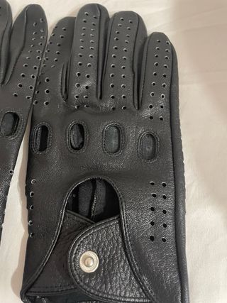 Guantes de Piel Zara Negro