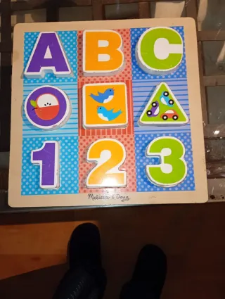 Puzzle Madera Melissa & Doug Niños ABC 123