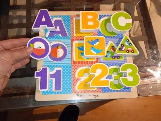 Puzzle Madera Melissa & Doug Niños ABC 123
