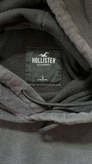 Sudadera Hollister Negra con Logo