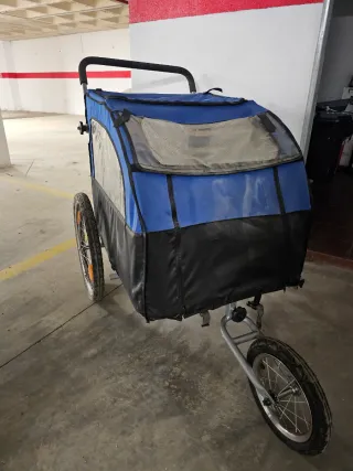 Carro remolque para perros bici