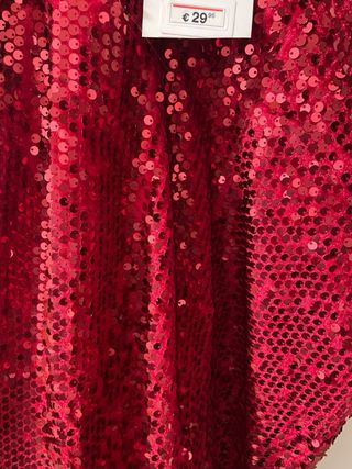 Vestido lentejuelas Zara rojo