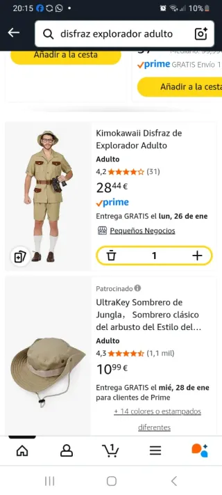 Disfraz Explorador Jungla Kimokawaii Talla xl