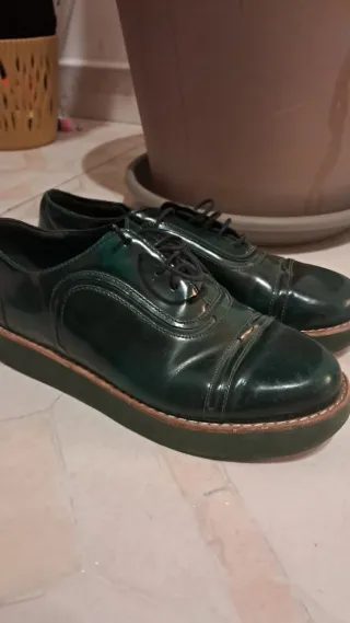 Zapatos Camper Verdes Talla 39 Cordones