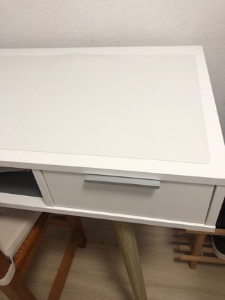 Escritorio/Consola/Tocador Madera y Blanco