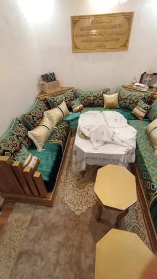 Salón Marroquí Tapizado Madera