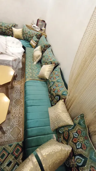 Salón Marroquí Tapizado Madera