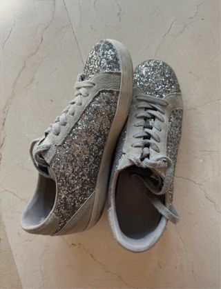 Zapatillas Brownie Brillo Plata
