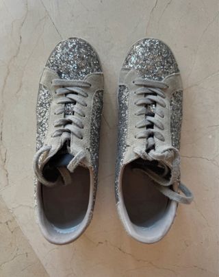 Zapatillas Brownie Brillo Plata