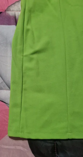 Vestito donna verde blazer maniche a campana