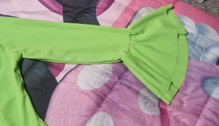 Vestito donna verde blazer maniche a campana